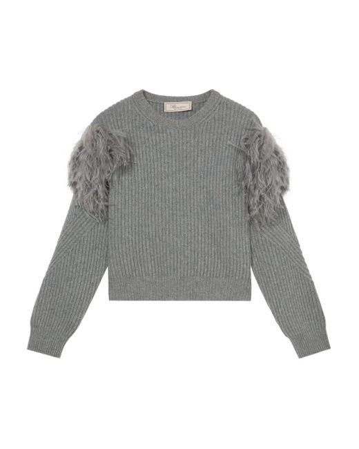 Blumarine Gray Wool Sweater