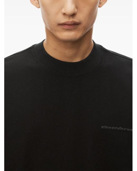 シンプル【alexanderwang】パフロゴ オーバーサイズ Tシャツ メンズ Alexander Wang パフロゴ オーバーサイズ Tシャツ
