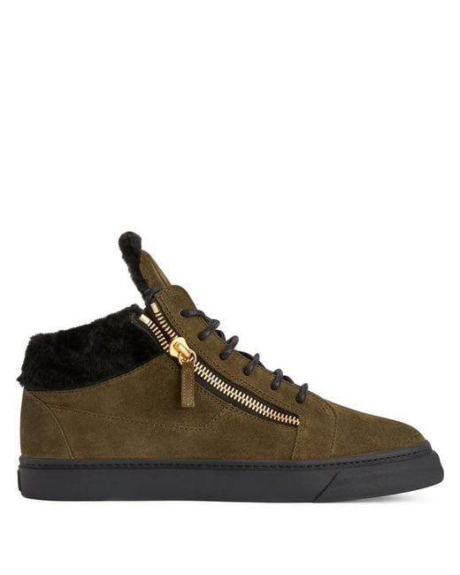 Giuseppe Zanotti Brown Kriss Winter Mid-Top Sneakers for men
