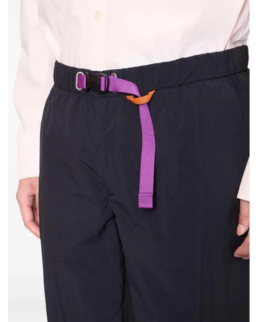 Kolor Blue Elasticated-Belt Trousers for men