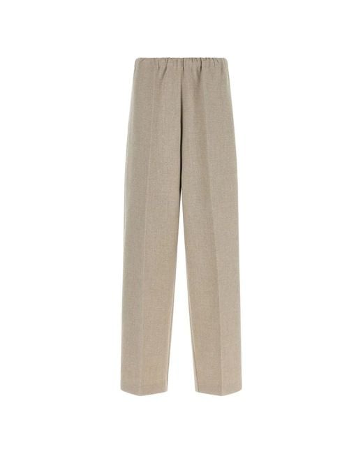 Fabiana Filippi Natural Trevi Pressed-Crease Trousers