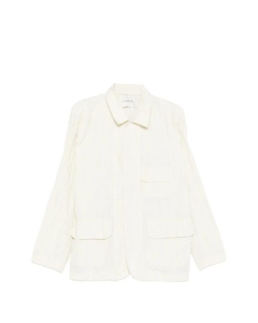 GONGDID DESIGN White Flap-Pocket Jacket for men