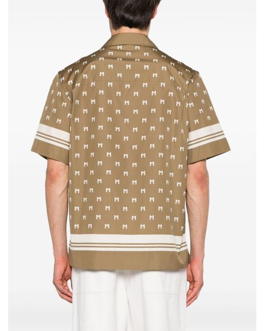 Moncler Overhemd Met Monogramprint in het Natural voor heren