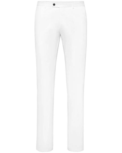 Philipp Plein White Straight-Leg Chinos for men