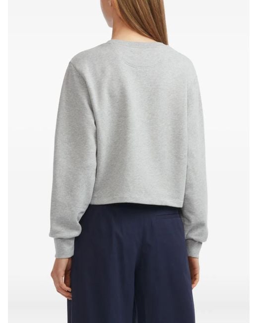A.P.C. Gray Anchor-Embroidered Sweatshirt