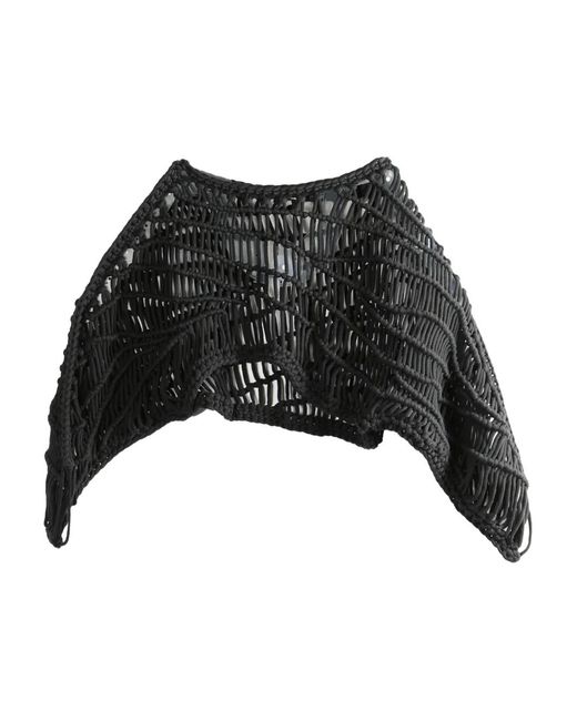 AISLING CAMPS Black Ripple Macramé Sweater