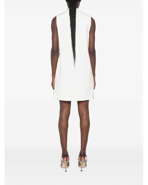 SIMONA CORSELLINI White Chain-Link Mini Dress