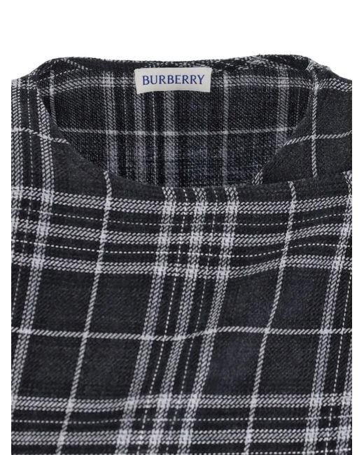 Burberry Black Check Buckle Pleated Dress