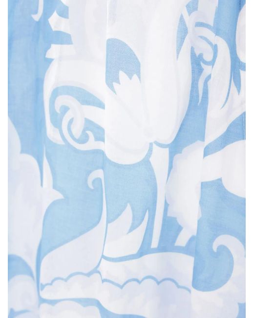 Etro ペイズリー マキシスカート Blue