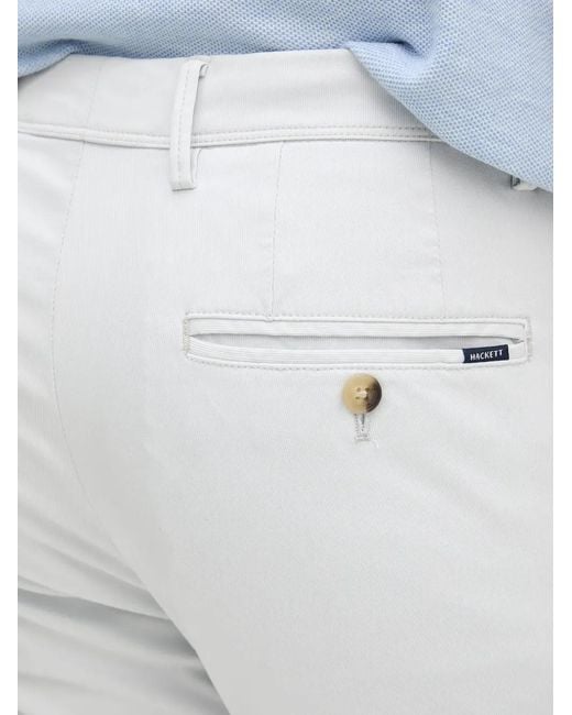 Hackett White Button-Fastening Trousers for men