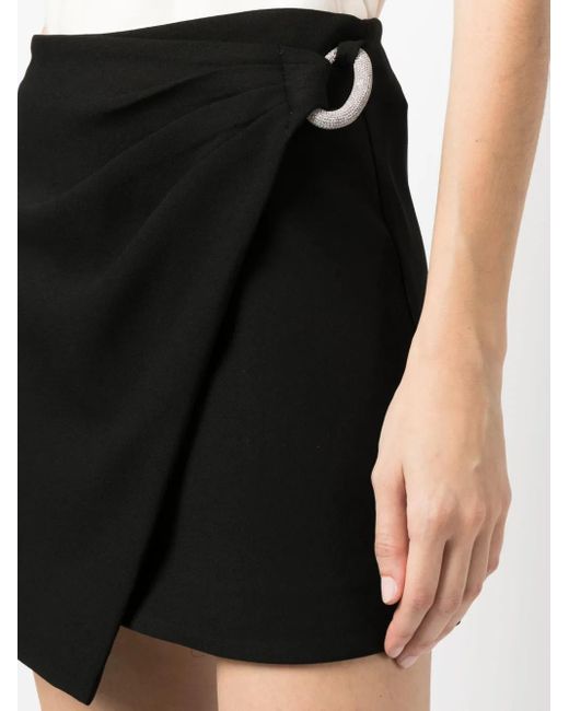 Jonathan Simkhai Black Ebony Wrap Mini Skirt