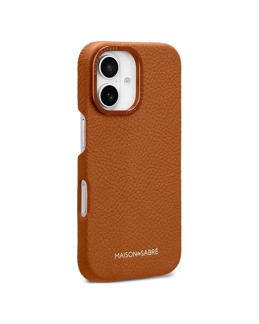 Maison De Sabre Brown Leather Iphone 16 Pro Phone Case