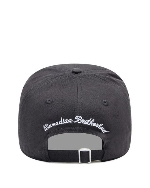 DSquared² Gray Logo-Embroidered Baseball Cap