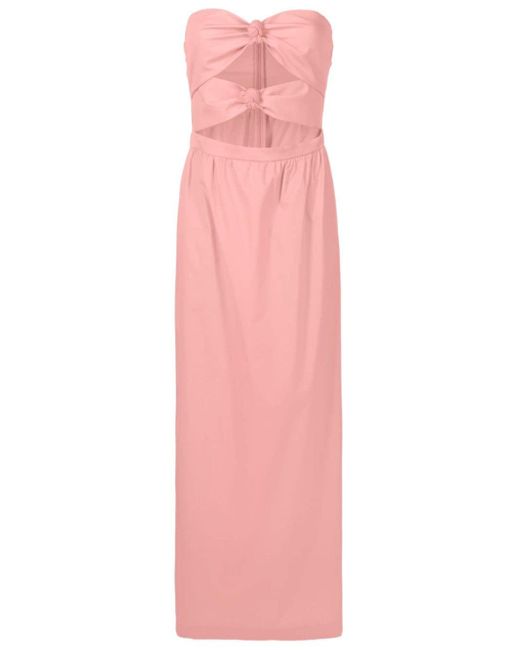 Adriana Degreas Pink Geknotetes Maxikleid mit Cut-Out