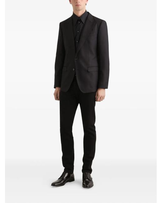 Dolce & Gabbana Black Two-Button Notch-Lapel Jacket for men