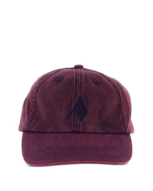 The Attico Purple Faded Logo-Embroidery Cap