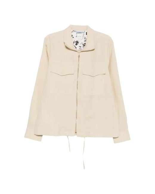 Paul Smith Natural Drawstring-Hem Zip-Up Jacket for men