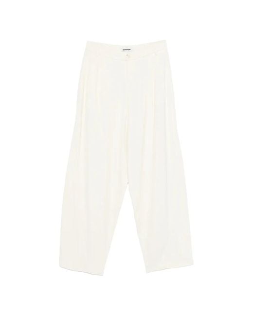 DARKPARK White Phebe Pleated Trousers