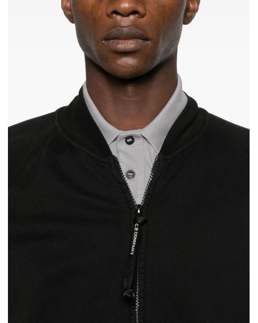 C P Company Black Lens-Pocket Bomber Jacket for men