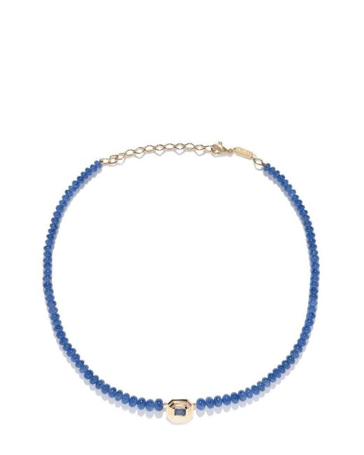 Azlee Blue 18kt Yellow Gold Rich Staircase Sapphire Necklace