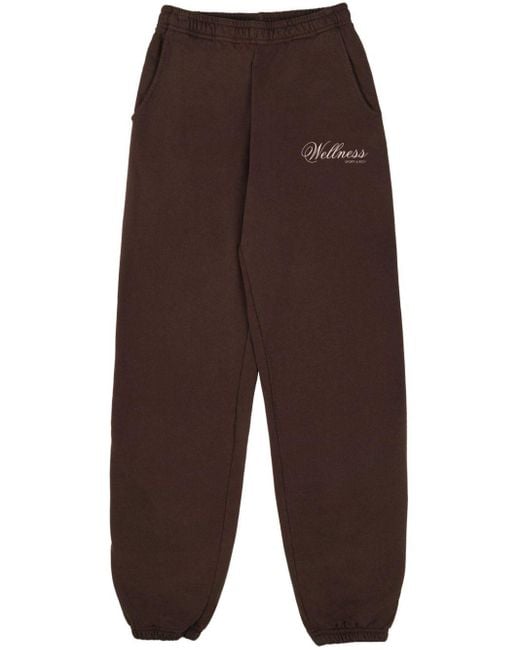 Sporty & Rich Brown Carlyle Cotton Track Pants