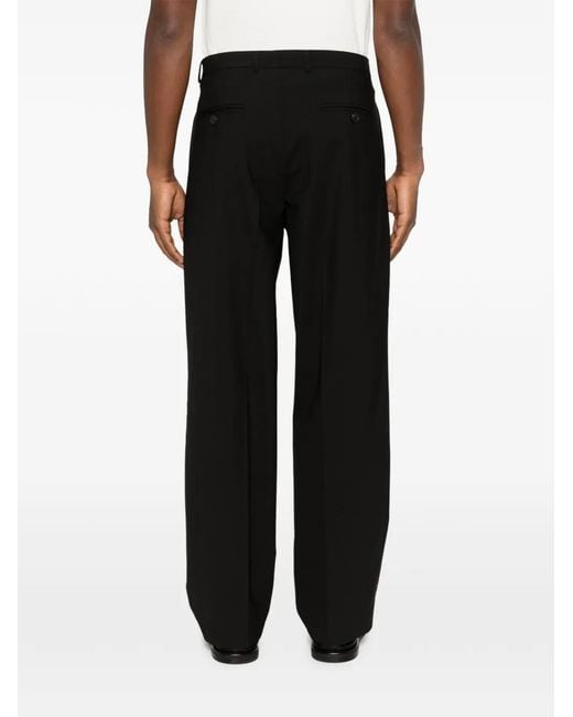 Amaranto Black Pantalon À Design Plissé for men
