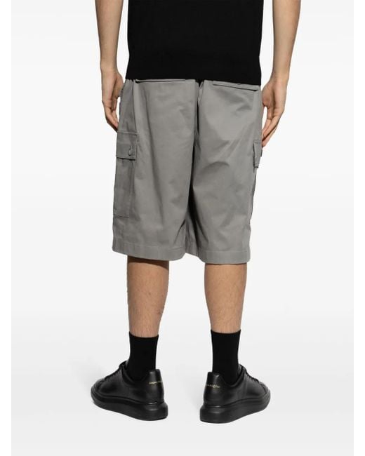 Dolce & Gabbana Gray Cotton Cargo Shorts for men
