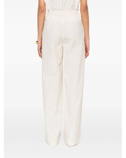 Loulou de Saison White Serostripes Trousers