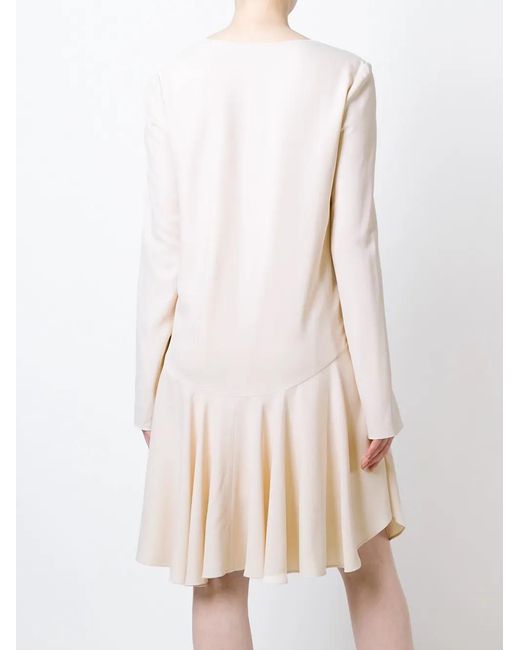 Chloé White Flared Hem Loose Midi Dress