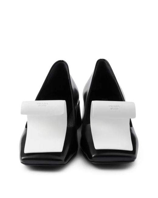 Prada Black Two-Tone Pumps