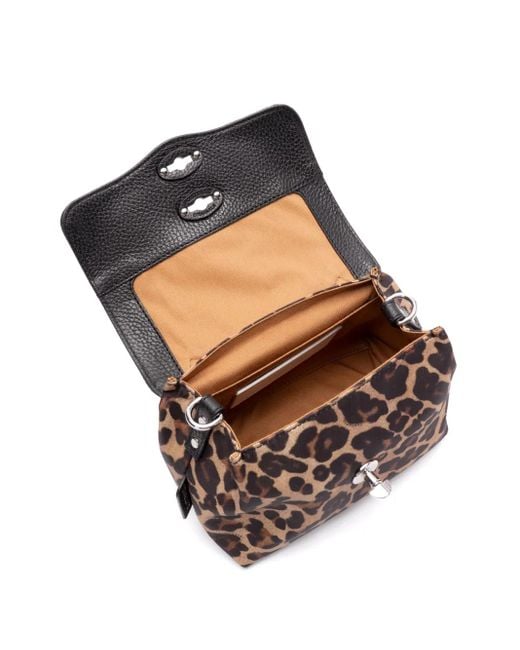 Zanellato レオパード ハンドバッグ Brown