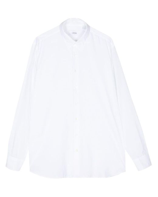 Lardini Overhemd Met Verlaagde Schouders in het White voor heren