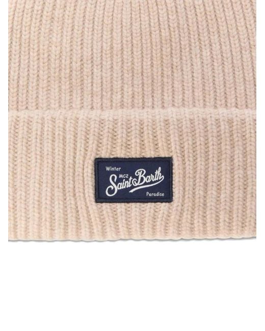Mc2 Saint Barth Natural Berry Ribbed Beanie for men