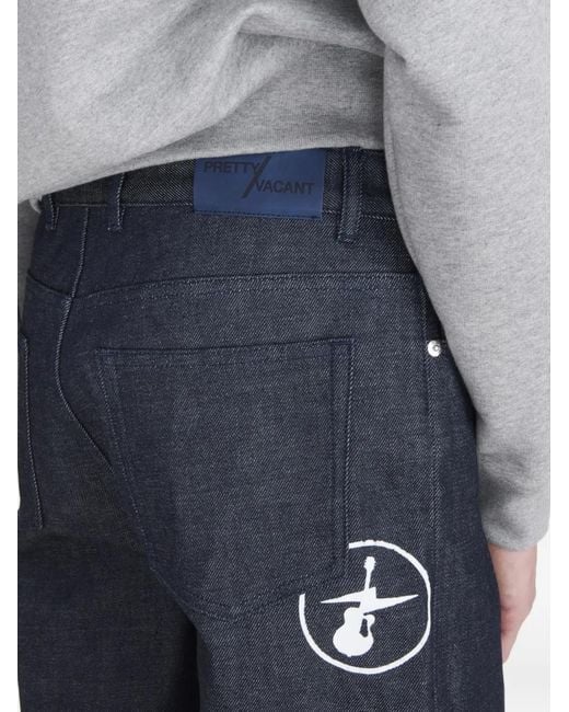 A.P.C. Blue Logo-Detail Denim Jeans for men