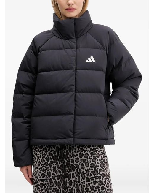 Adidas Black Logo-Detail Puffer Jacket