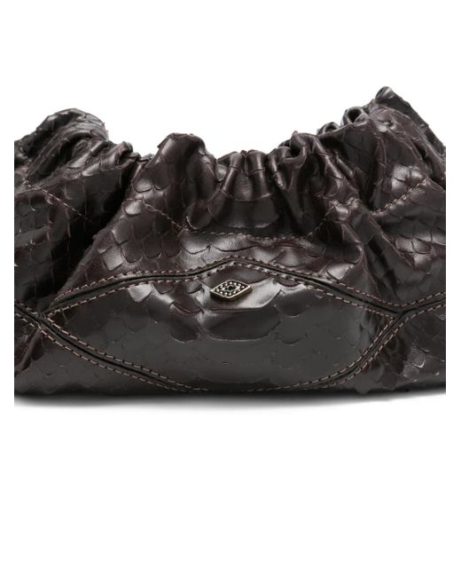 Ba&sh Black June Drawstring Clutch Bag