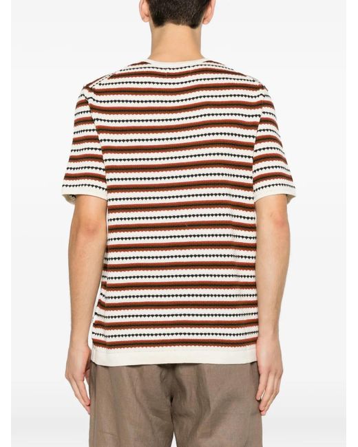 NN07 Natural Bari 6686 Striped T-Shirt for men