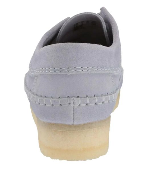 Clarks Gray Weaver "Cool" Derby Shoes for men