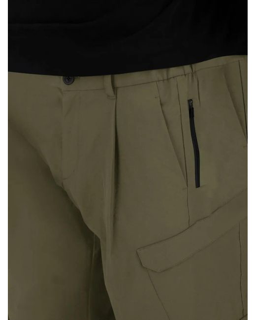 Herno Green Light Comfort Stretch Woven Cargo Trousers for men