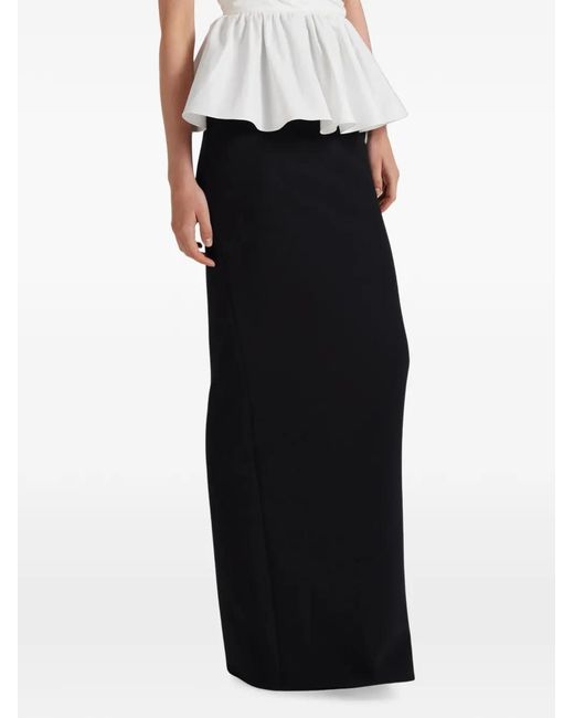 Safiyaa Black Sidha High-Waisted Column Maxi Skirt