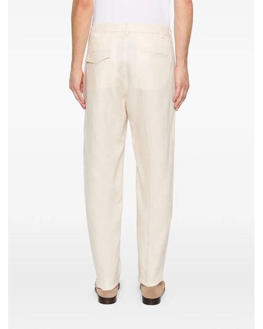 Tagliatore White Tailored Trousers for men