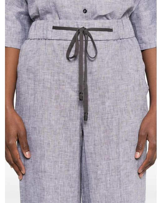 Peserico Gray Mélange Trousers