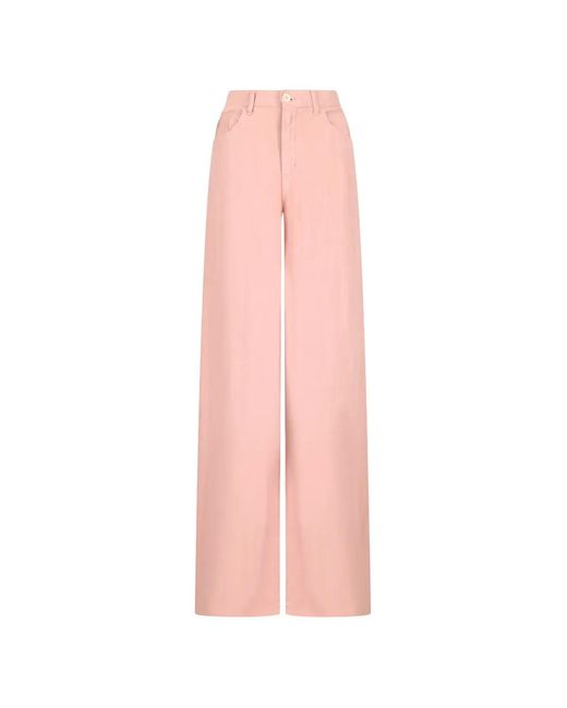 Lois Pink Marlene Wide-Leg Trousers