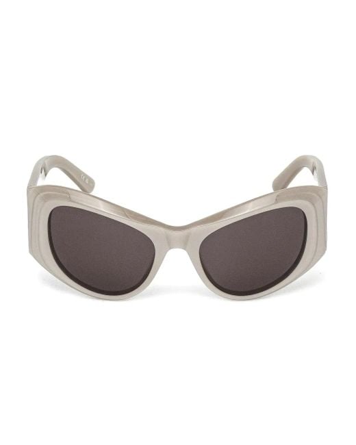 Balenciaga Gray Bossy Oversized Cat-Eye Sunglasses