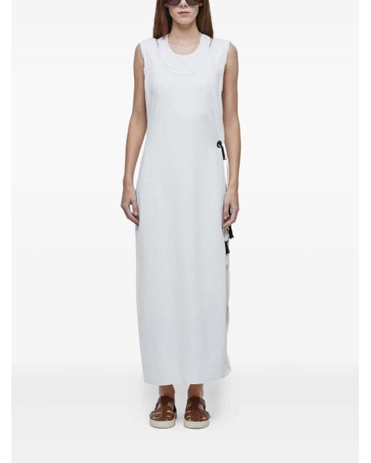 Osklen White Double-Layer Tassel Dress