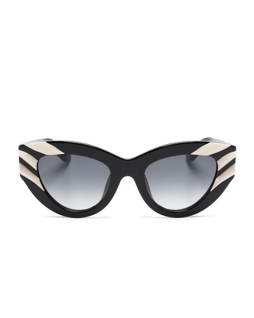 Roberto Cavalli Black 3D-Detail Cat Eye-Frame Sunglasses