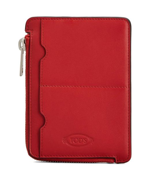 Tod's Red Leather Wallet