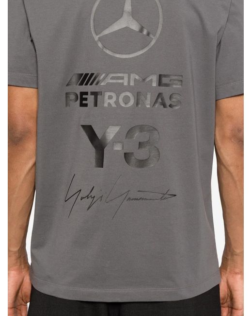 Y-3 Gray X Amg Petronas F1 Team Logo T-Shirt for men