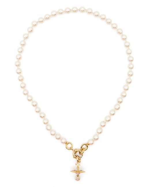 Vivienne Westwood Natural Orb-motif Baroque-pearl Necklace