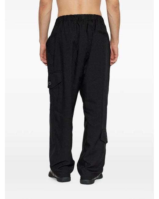 Y-3 Black Belted Cargo Pants for men